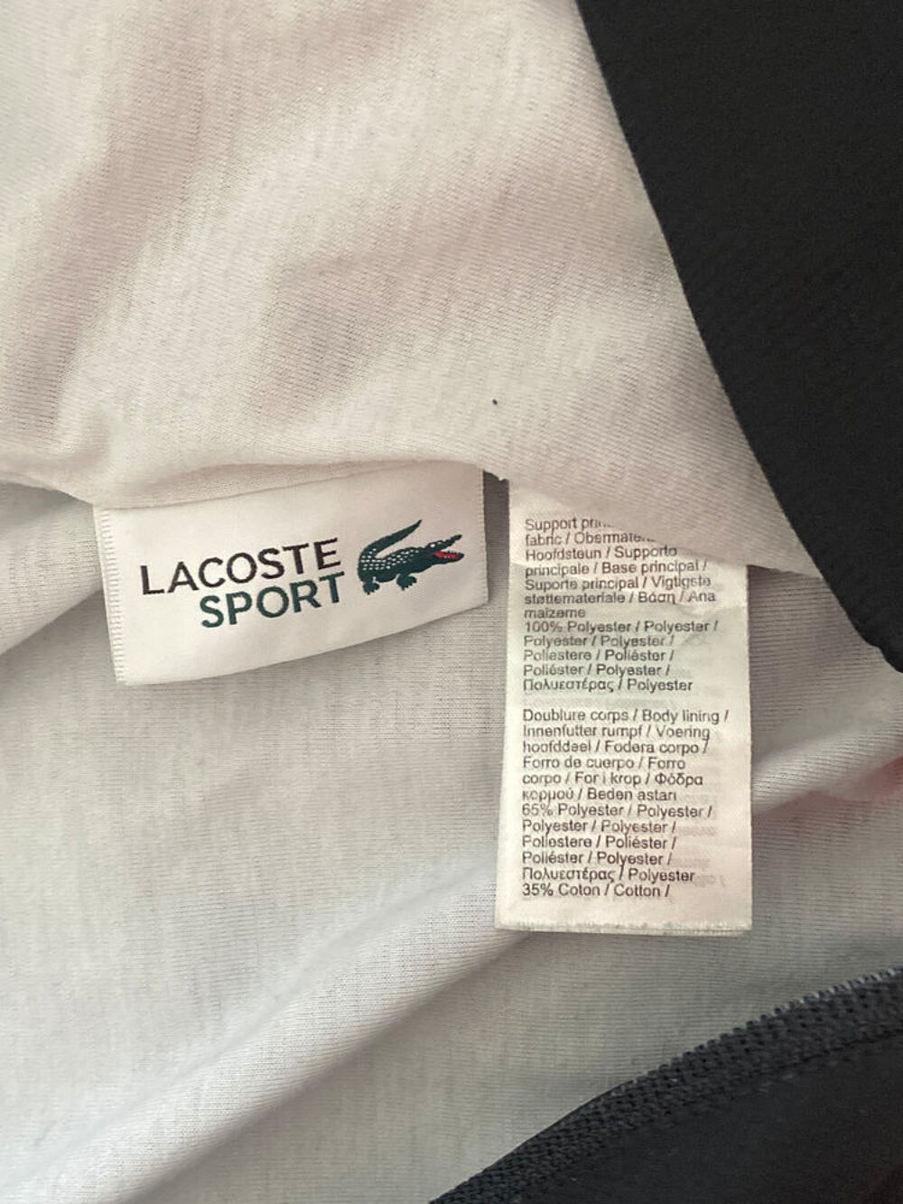 Taille new arrivals xs lacoste