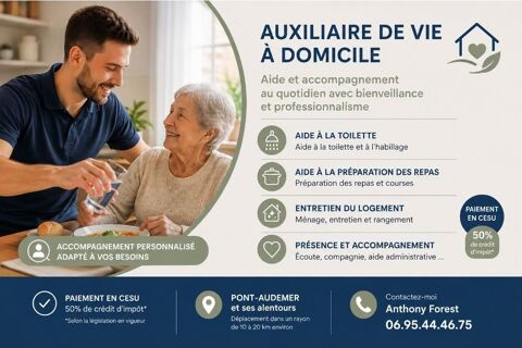Auxilaire de vie &agrave; domicile 0 27500 Pont-audemer