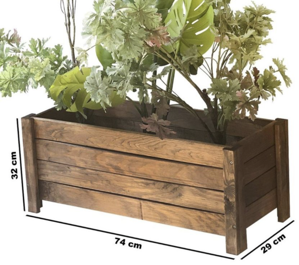 Jardini&egrave;re pot pour plante bac &agrave; plante bois rectangulaire Jardin