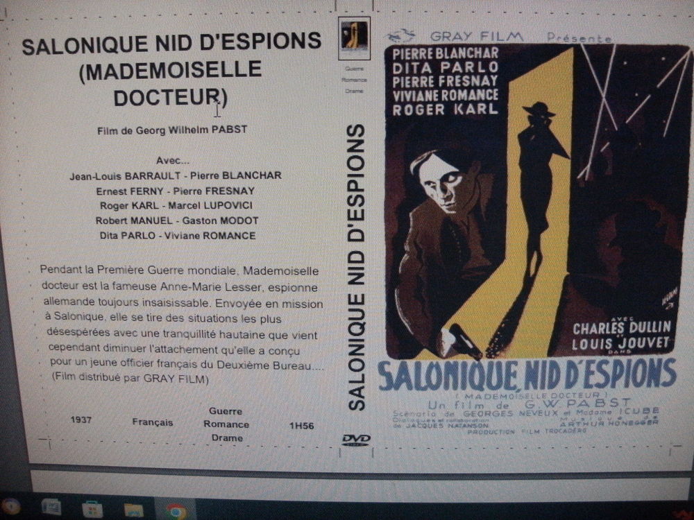 Film : " Salonique nid d'espions " DVD et blu-ray