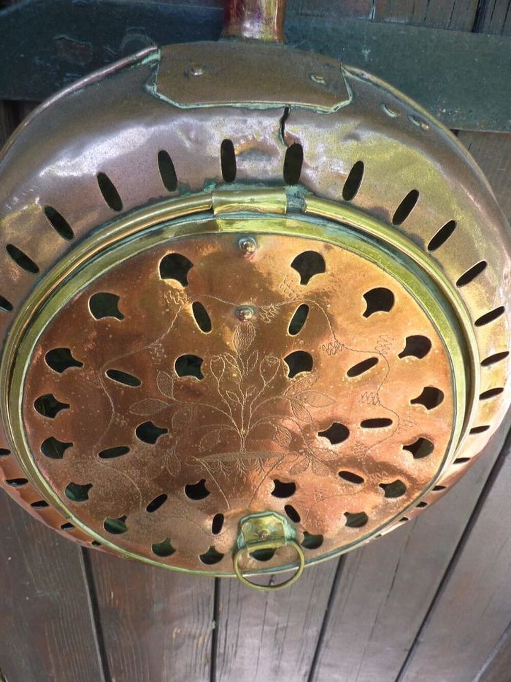 Bassinoire cuivre et Casserole ancienne Décoration