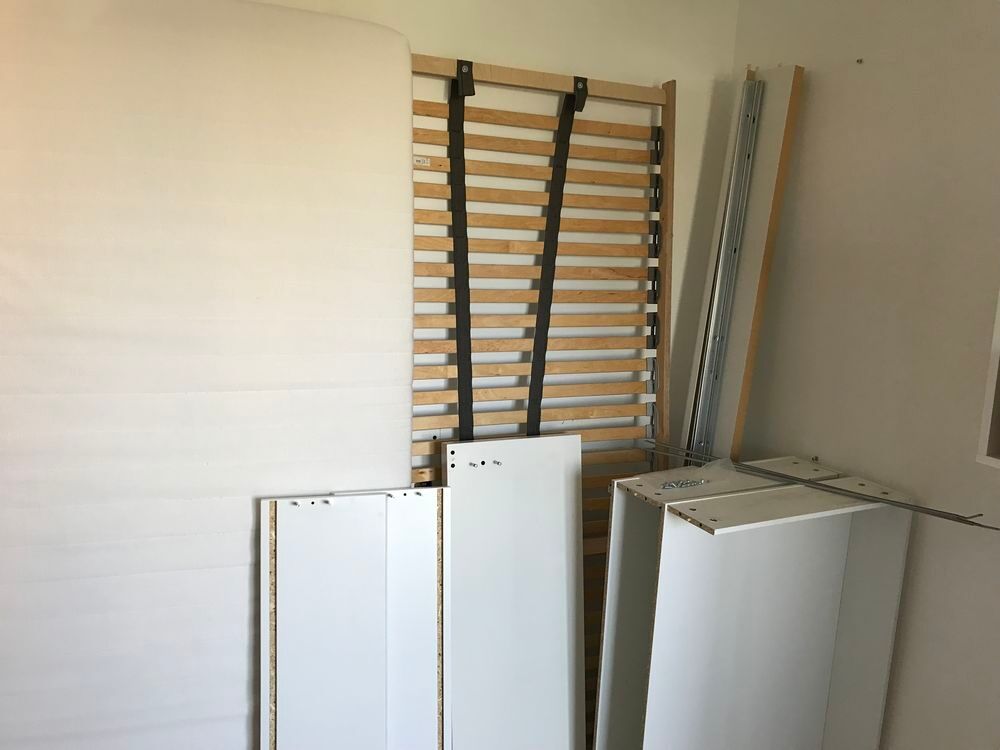Lot de 2 Lits 90/200 avec double tiroirs de rangements. Meubles