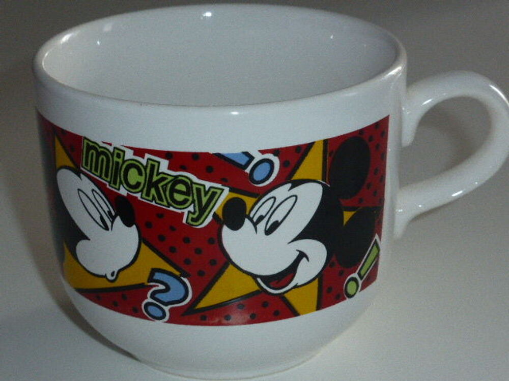 Vintage grand bol avec anse Mickey Straffordshire England Cuisine