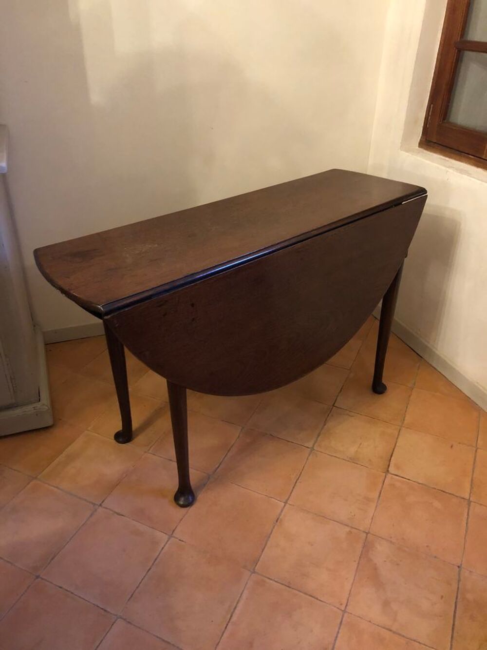 Table anglaise demi-lune en acajou massif 18&egrave;me Meubles