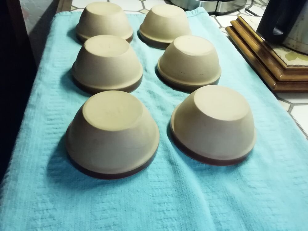 6 bols en gr&eacute; de Gien France Cuisine