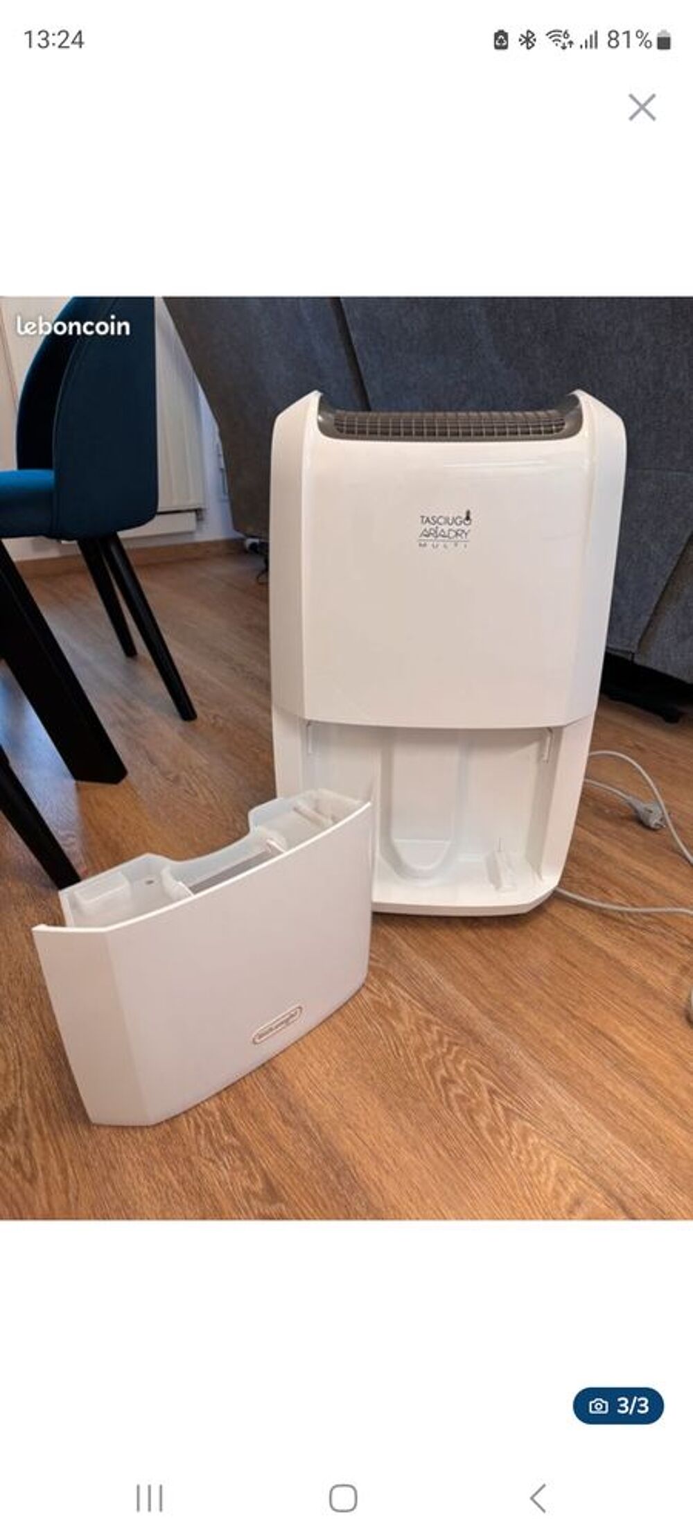Bonjour je un d&eacute;shumidificateur delonghi ddsx220 blanc Electroménager