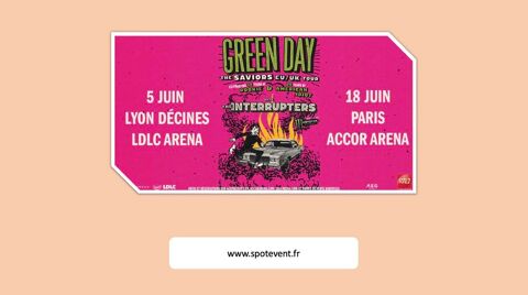 green day lyon paris concert places disponibles 216 Paris 18 (75)