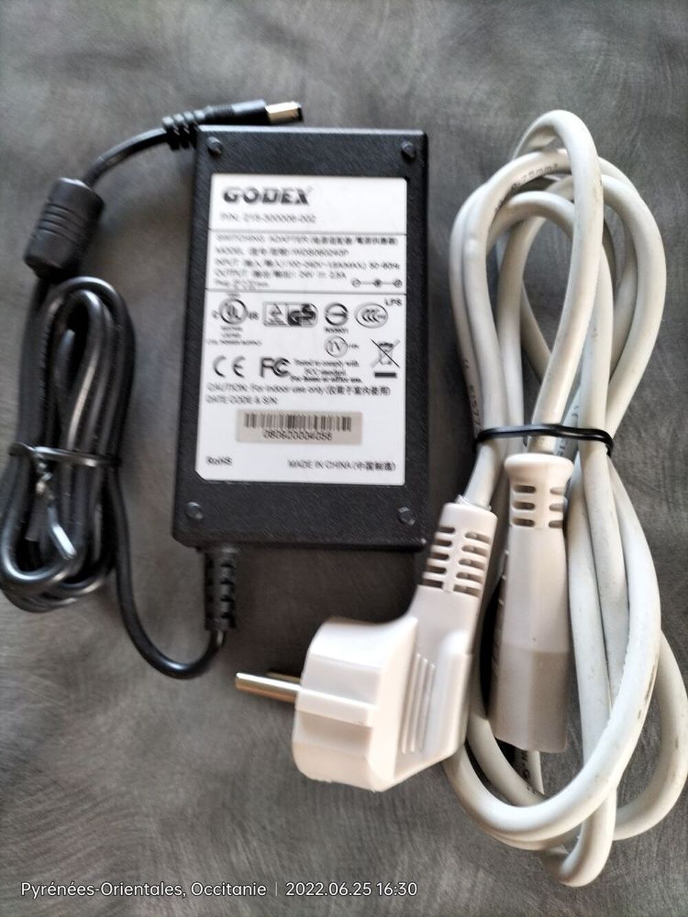 Alimentation Godex en TBE (mod&egrave;le: WDS060240P) Matériel informatique