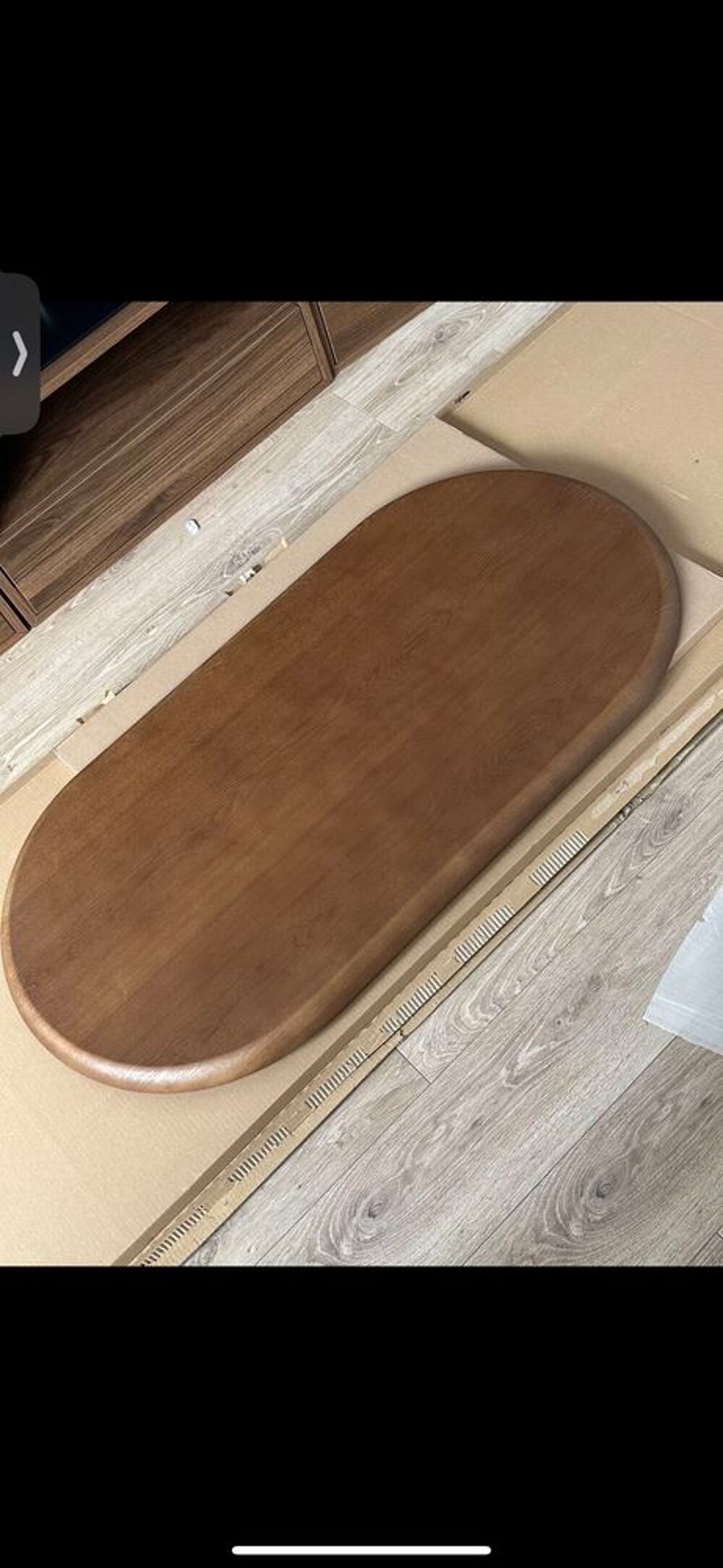 Table basse ovale bois plaqu&eacute; Fr&ecirc;ne(110*55) neuf Meubles