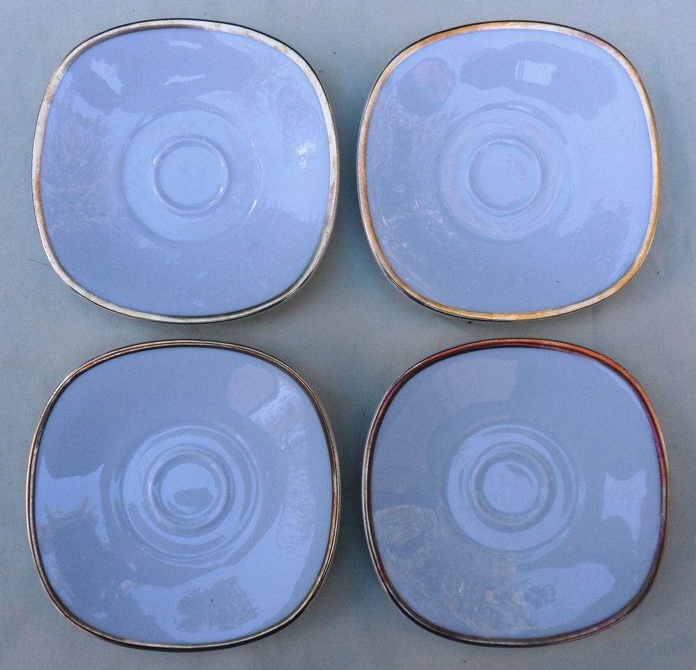 4 soutasses blanches en porcelaine de Bavi&egrave;re Cuisine