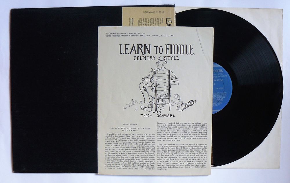 LP Tracy SCWARZ : Learn to fiddle country style - 1968 CD et vinyles