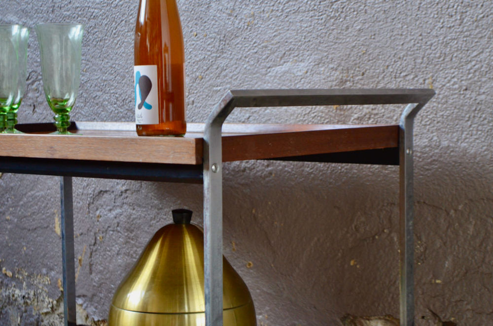 Chariot table roulante scandinave vintage sign&eacute;e bar Meubles