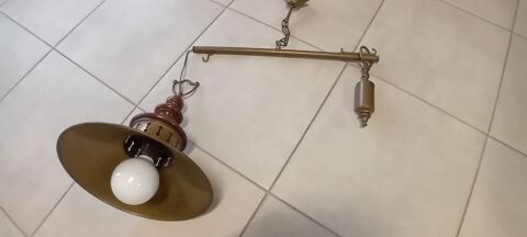 Suspension (lustre) bois et laiton 10 Eybens (38)