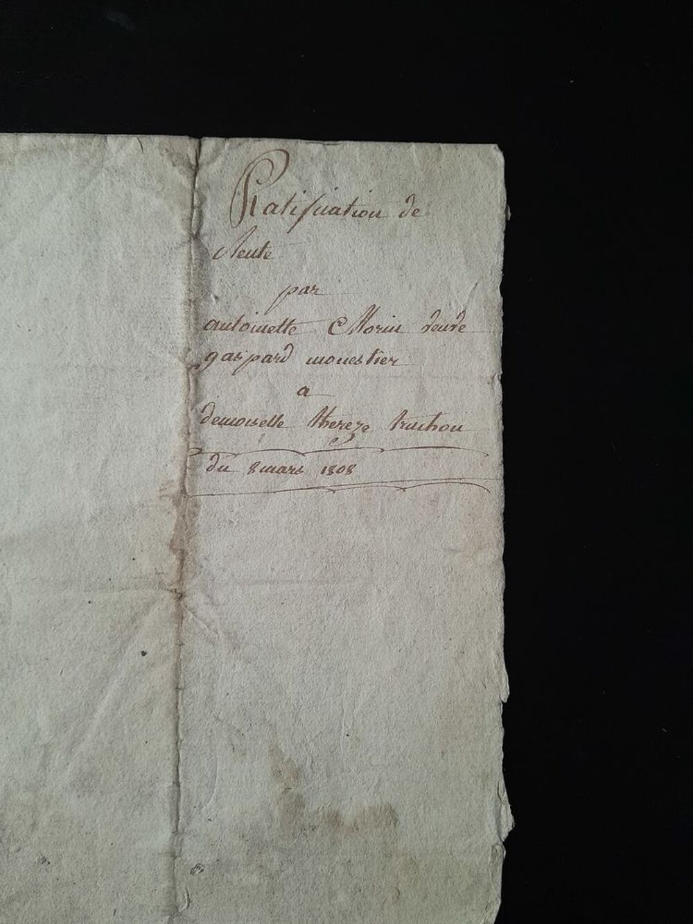 Acte notari&eacute; ancien 