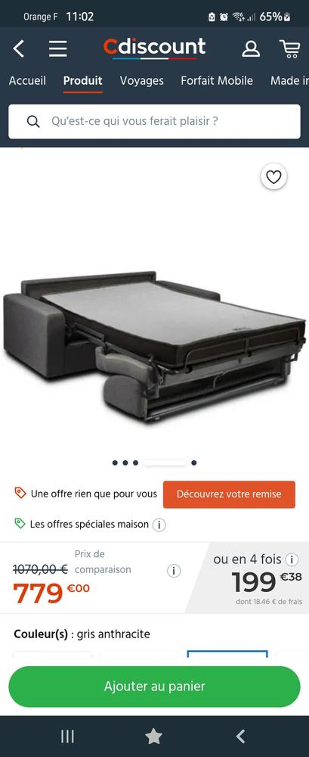 Canap&eacute; convertible Meubles