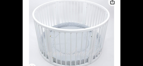 parc enfant bois blanc rond. 50 Chanas (38)