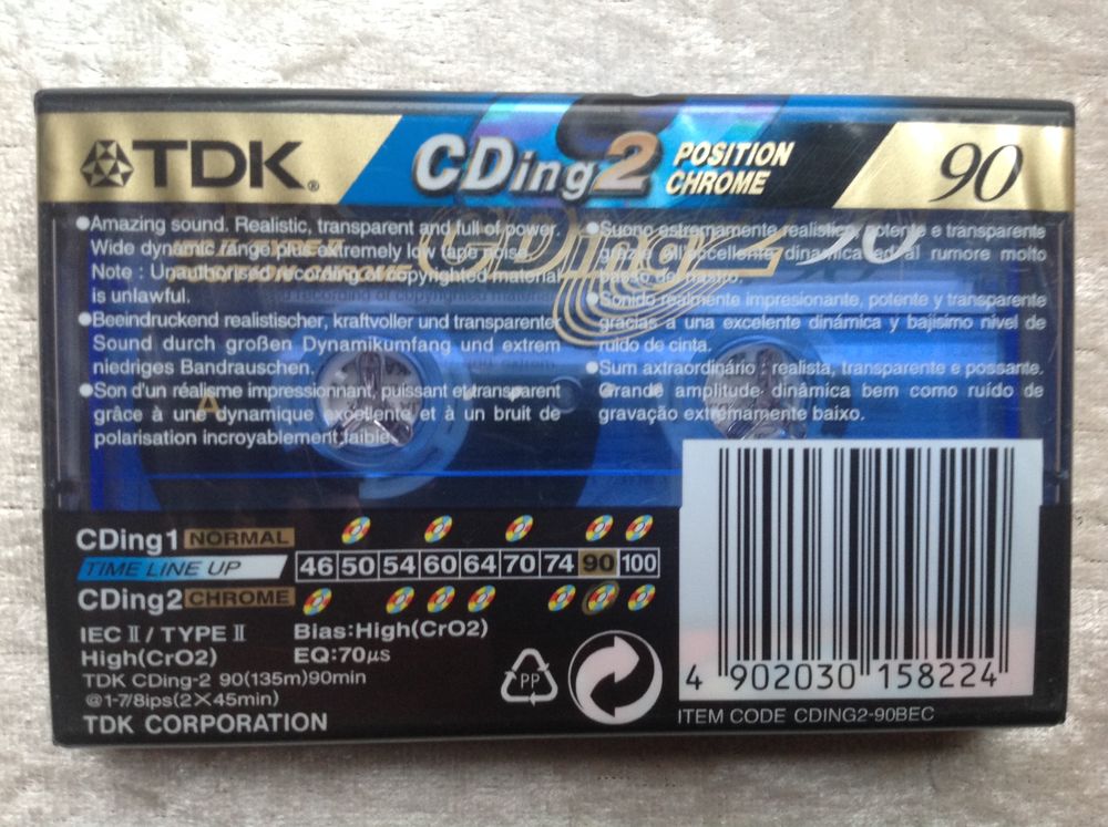 TDK CDing2 COLOUR LIMITED EDITION K7 AUDIO NEUVE Envoi Possi CD et vinyles