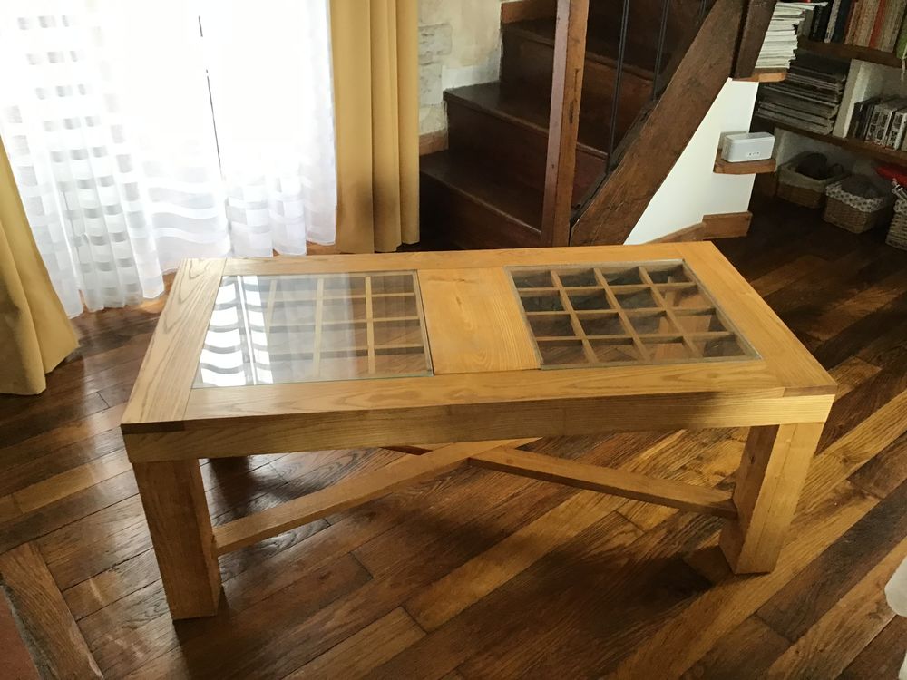 Table. Basse bois et verre Meubles
