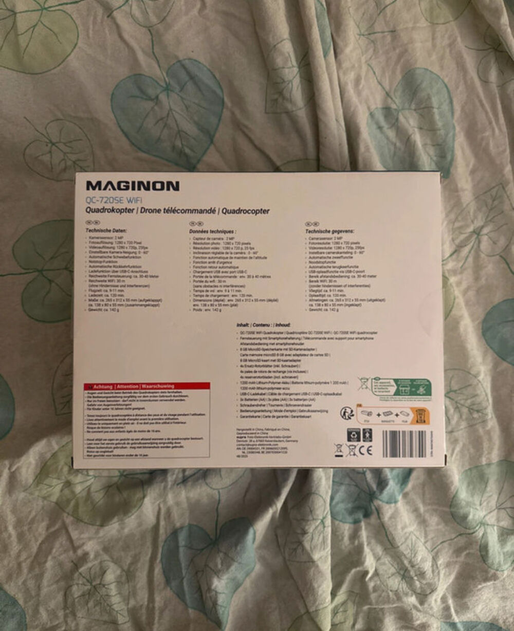 Drone t&eacute;l&eacute;command&eacute; Maginon QC-720SE WiFi Jeux / jouets