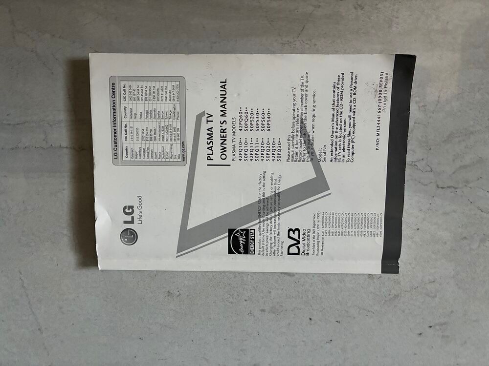 T&eacute;l&eacute;vision LG plasma 120 Audio et hifi