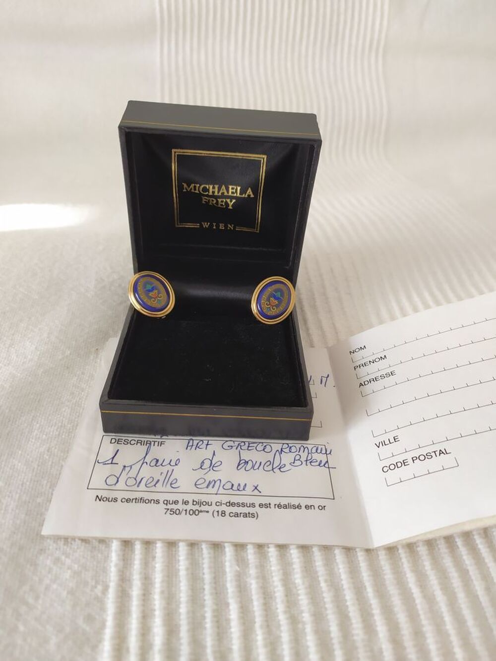 1 paire de Boucles d'oreilles Art gr&eacute;co romain Michaela Frey Bijoux et montres