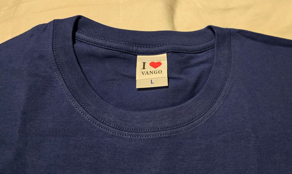 T-shirt bleu avec motif taille L Vêtements