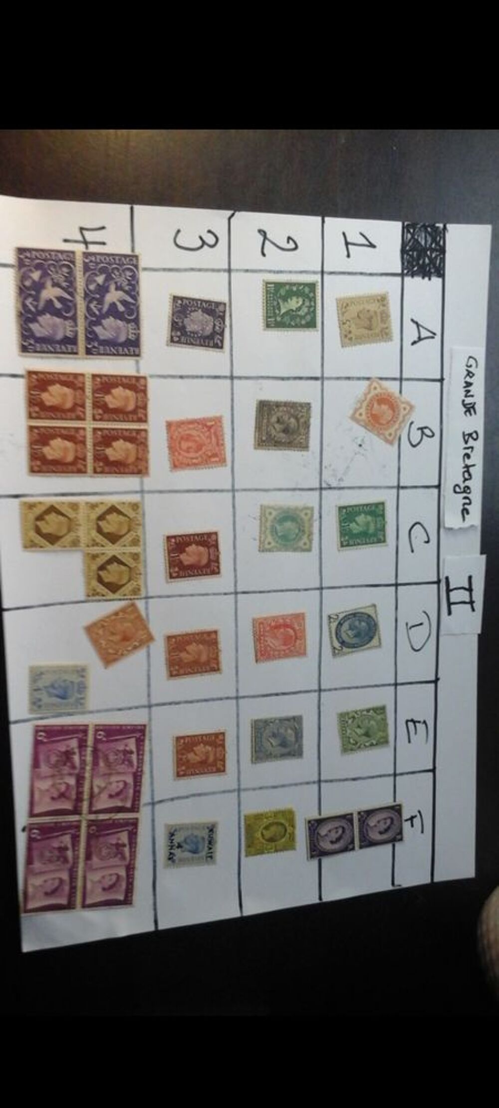 d'anciens timbres 