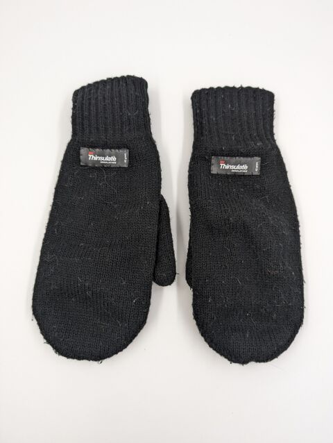 Paire de gants moufles Thinsulate Insulation noire en laine 1 Vulbens (74)