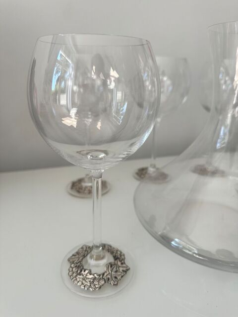 Service à vin vintage ? Carafe à décanter + 5 verres ? Décor 40 Bordeaux (33)