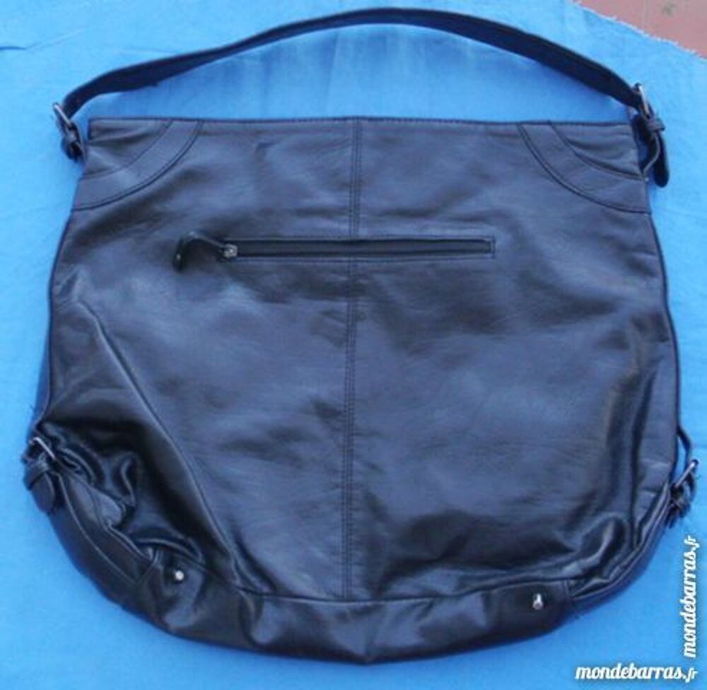 Grand sac &agrave; mains ETAM, noir hauteur 36 cm Maroquinerie