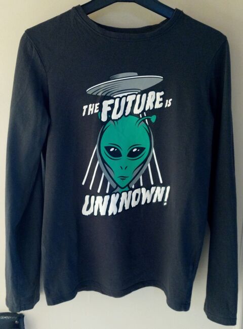 T-shirt manches longues - Noir  motif - Primark - 11/12 ans 3 Marseille 5 (13)