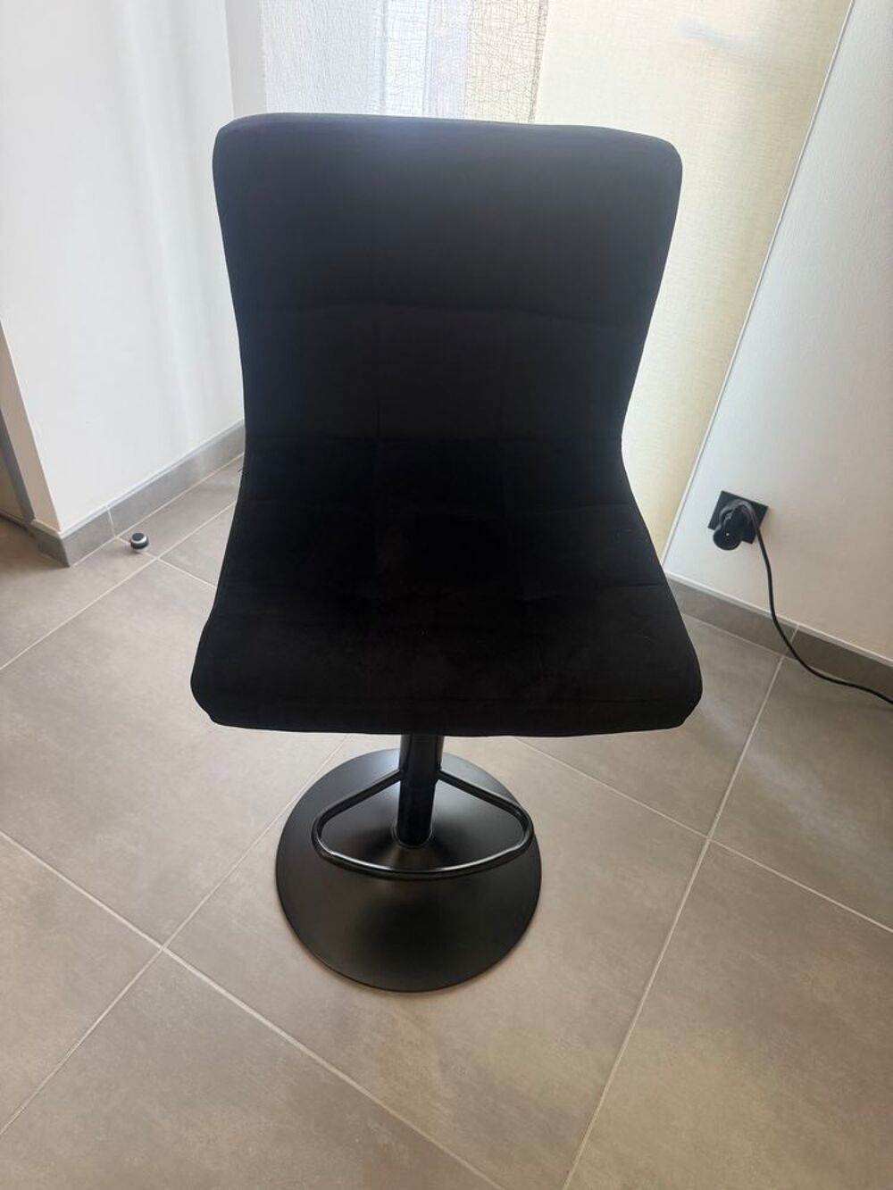 6 tabourets de bar velours noir Meubles