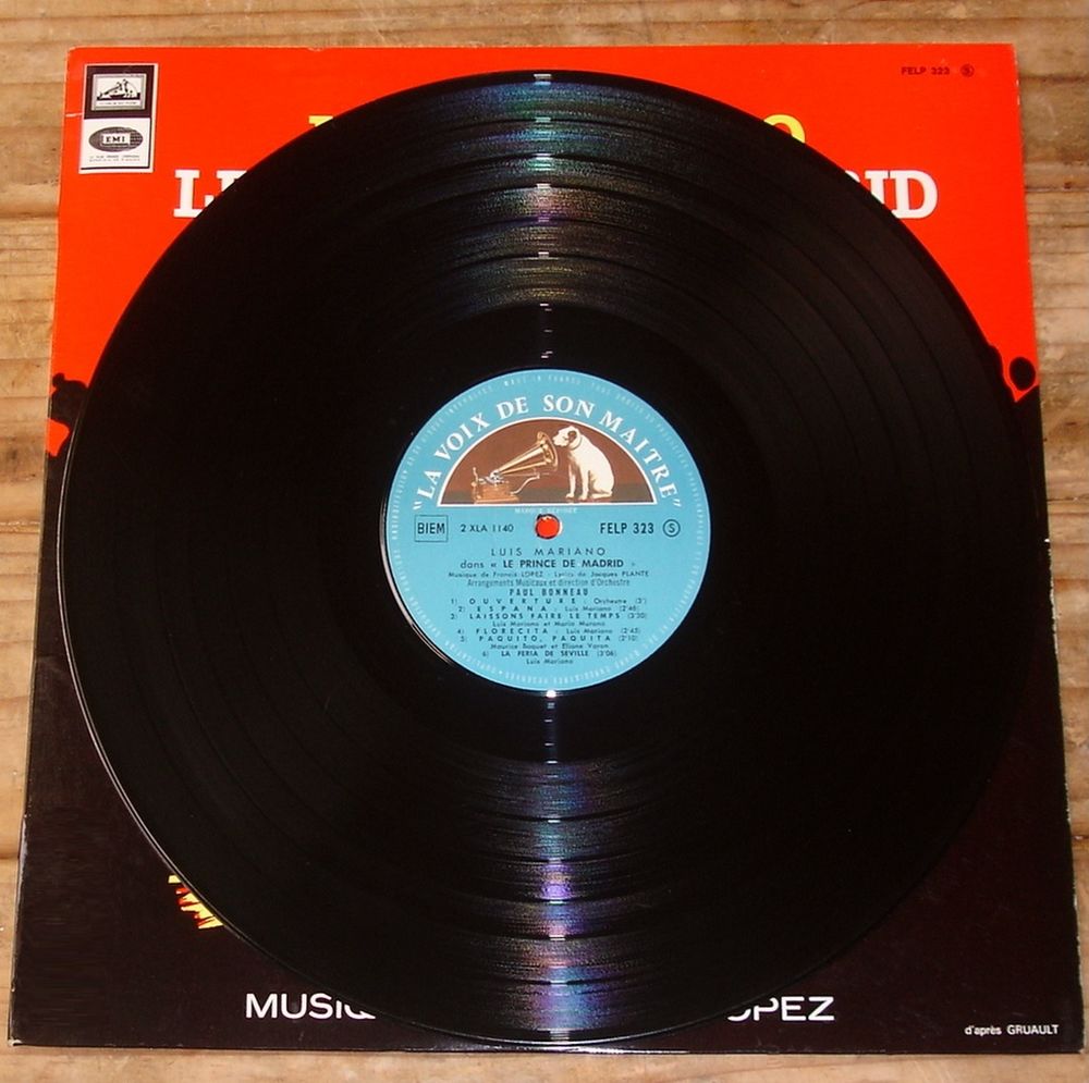 LE PRINCE DE MADRID -OP&Eacute;RETTE-33t-LUIS MARIANO-FRANCIS LOPEZ CD et vinyles