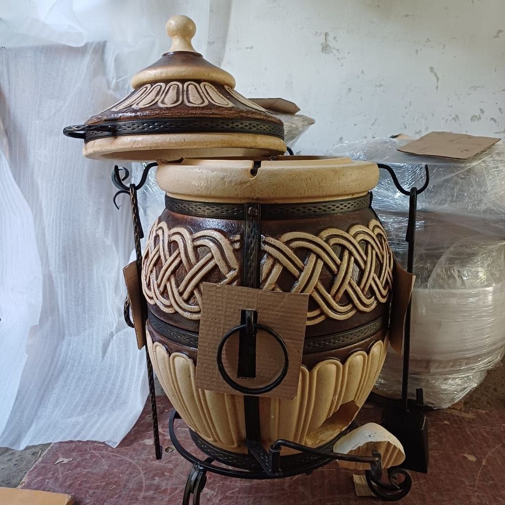 Tandoor TOR 80 L ? Four tandoor artisanal en argile r&eacute;fracta Jardin