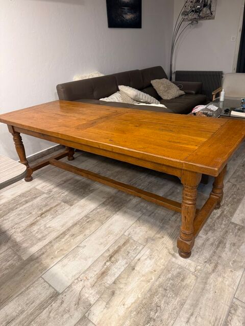 Table de ferme ancienne en chêne massif - 220x85 cm 200 Jacou (34)