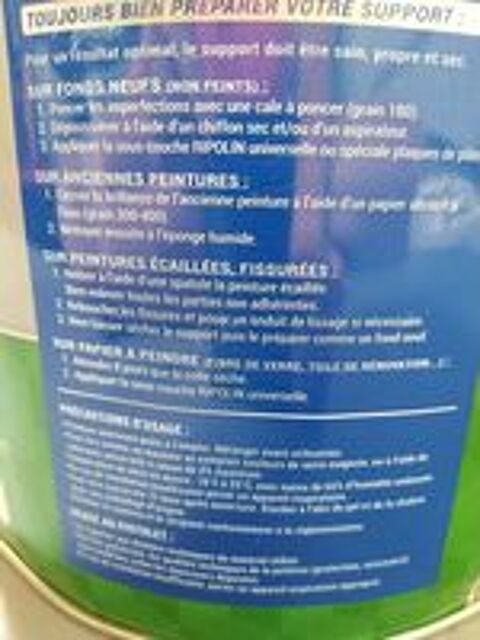   Peinture intérieure acrylique satinée Ripolin gris anthracite RAL 7016 10 Litres 