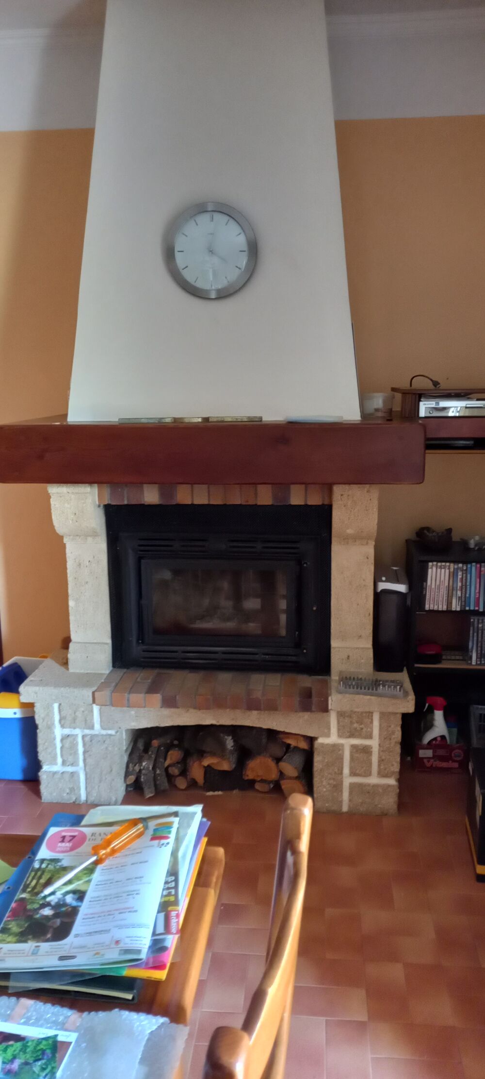 Chemin&eacute;e compl&egrave;te avec inser bois Bricolage