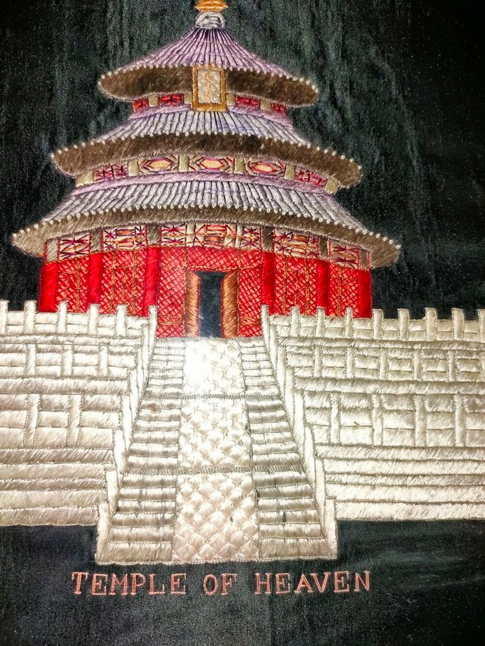 Cadre sous verre de Broderie chinoise pekin Décoration