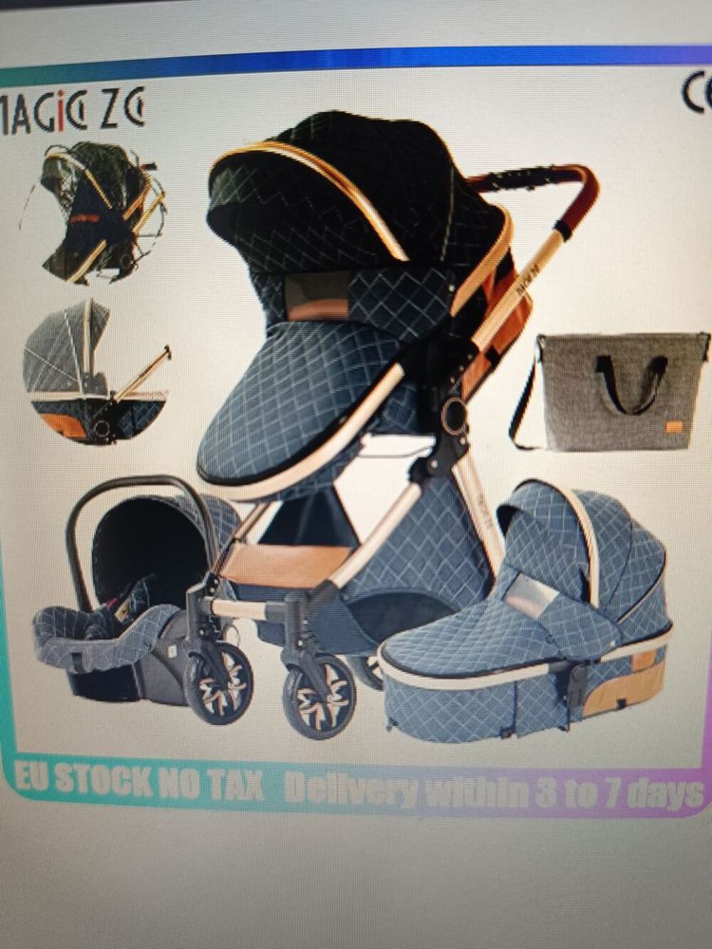 poussette 3 en 1 Puériculture