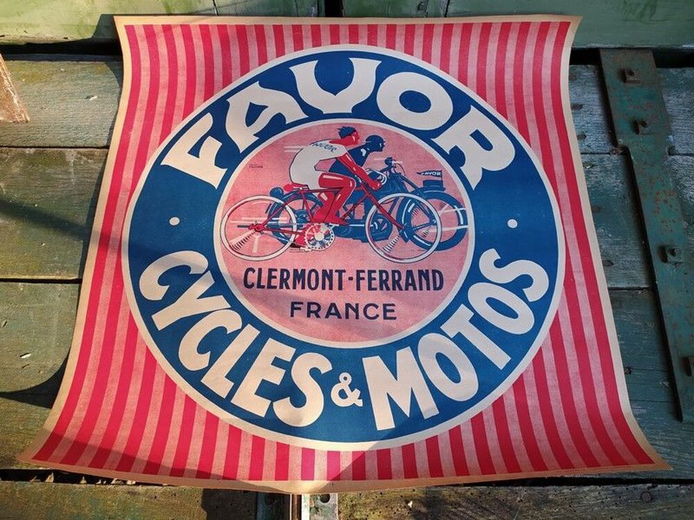 Ancienne Affiche FAVOR Cycles &amp; Motos 1930 