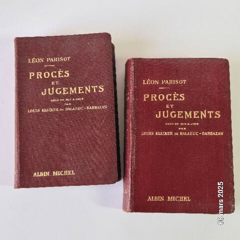 Petite encyclopédie de droit usuel Procès et Jugements, Leon 15 Saumur (49)
