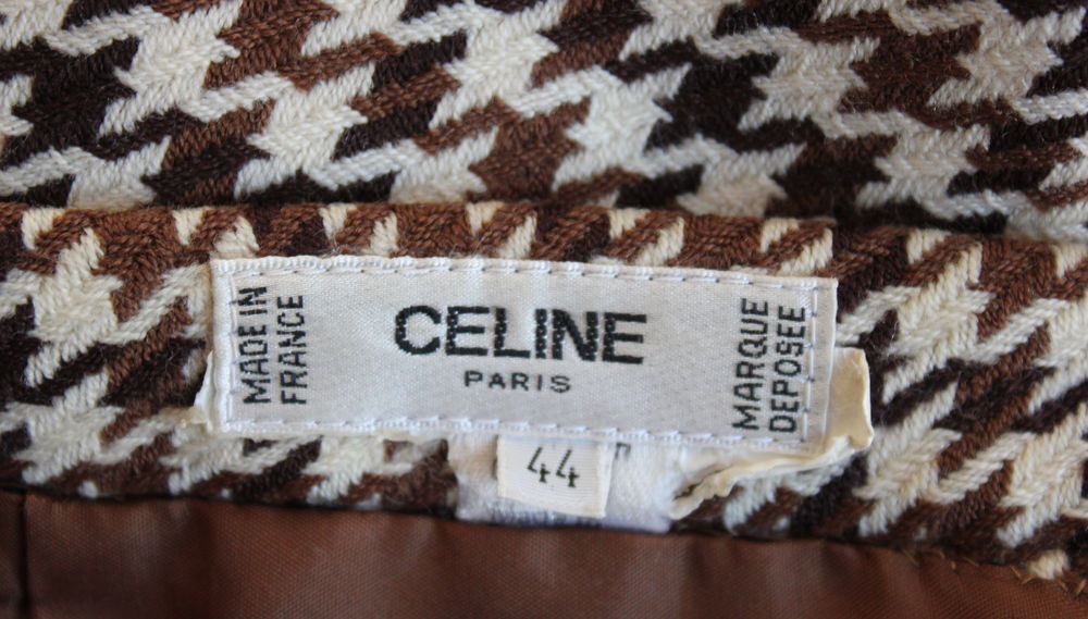 Jupe pied de coq CELINE T.44 Fr
laine marron et blanc Vêtements