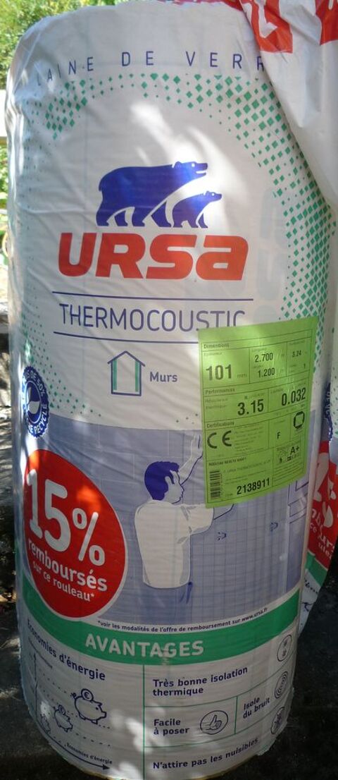 2.079 m� Rouleau de laine de verre semi rigide 23 Dole (39)