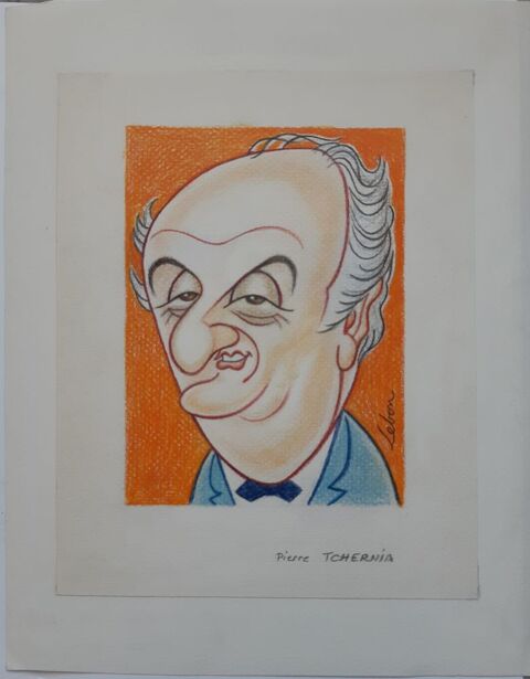 André LEBON - Lot de 8 caricatures d'animateurs TV 200 Asnières-sur-Seine (92)