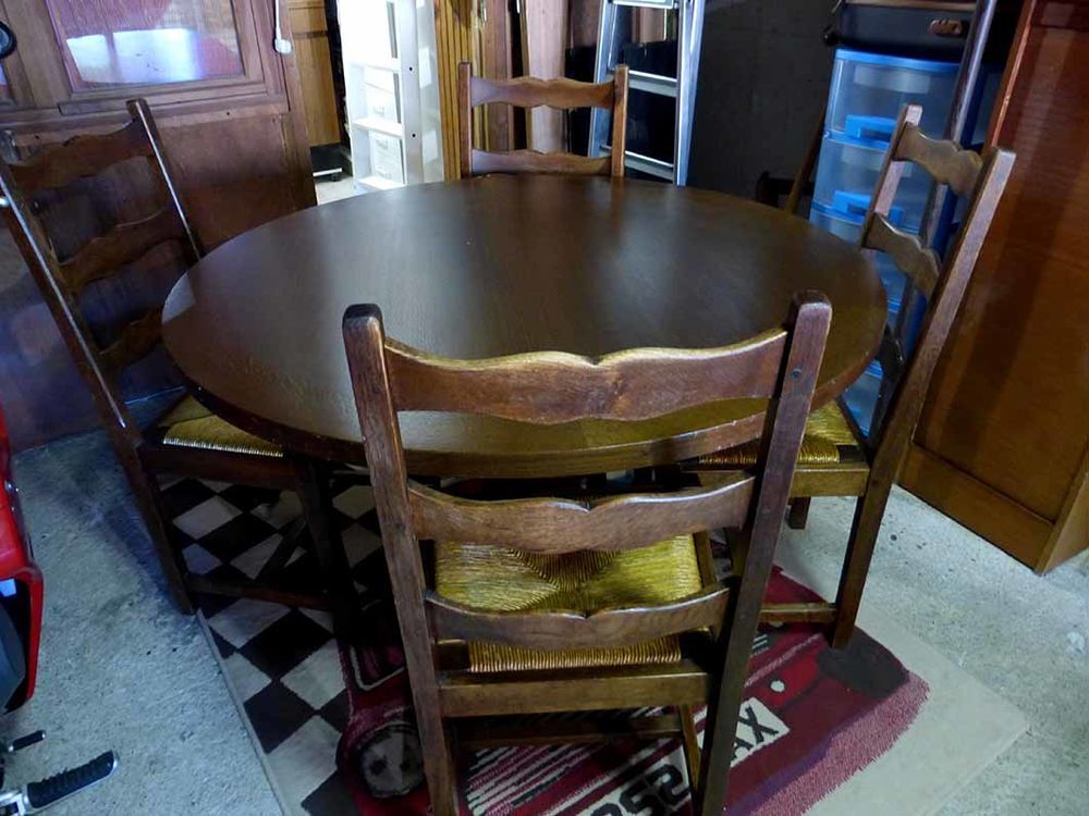 table ronde bois massif Meubles