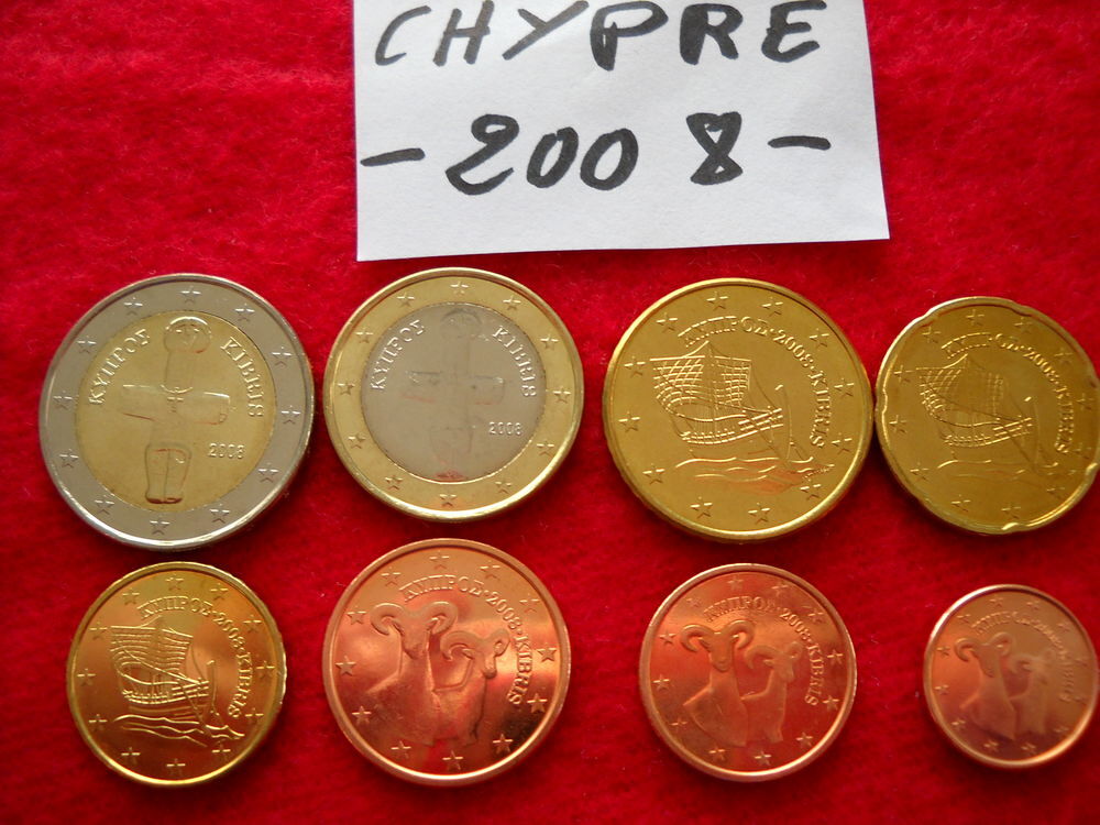 Monnaie - pi&egrave;ces euros - CHYPRE / 2008
11  