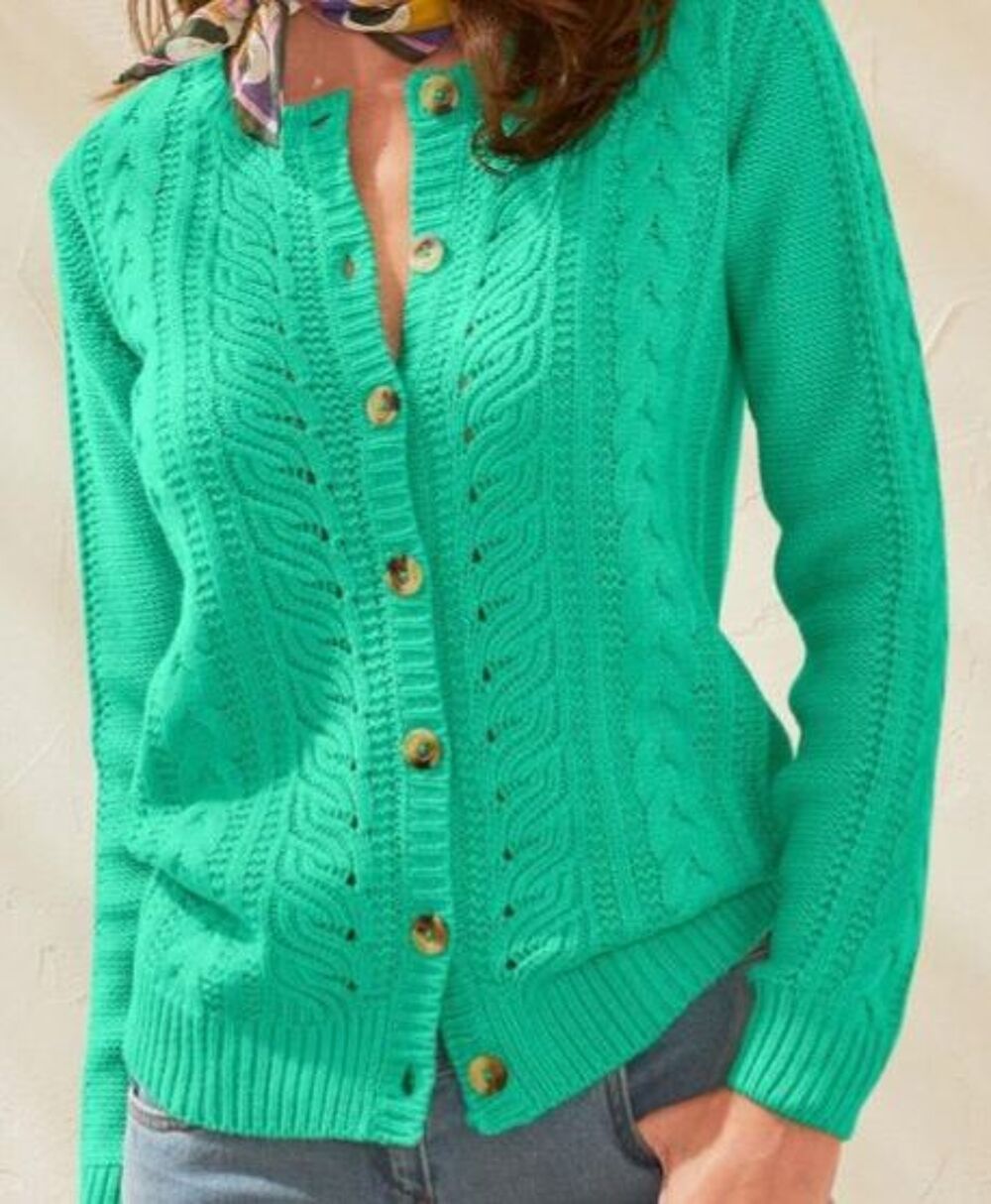 Gilet pull belle couleur bleu &agrave; motifs T 38 - 40 ou 40 neuf Vêtements