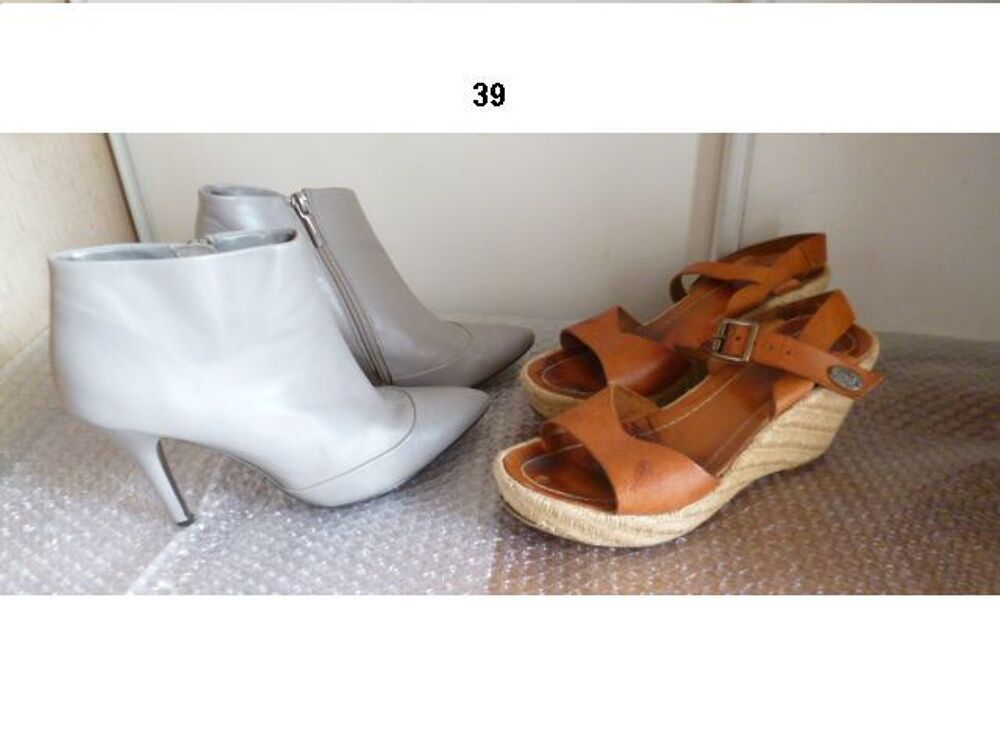 BOTTINES et TALONS compens&eacute;s - 39 - claude Chaussures