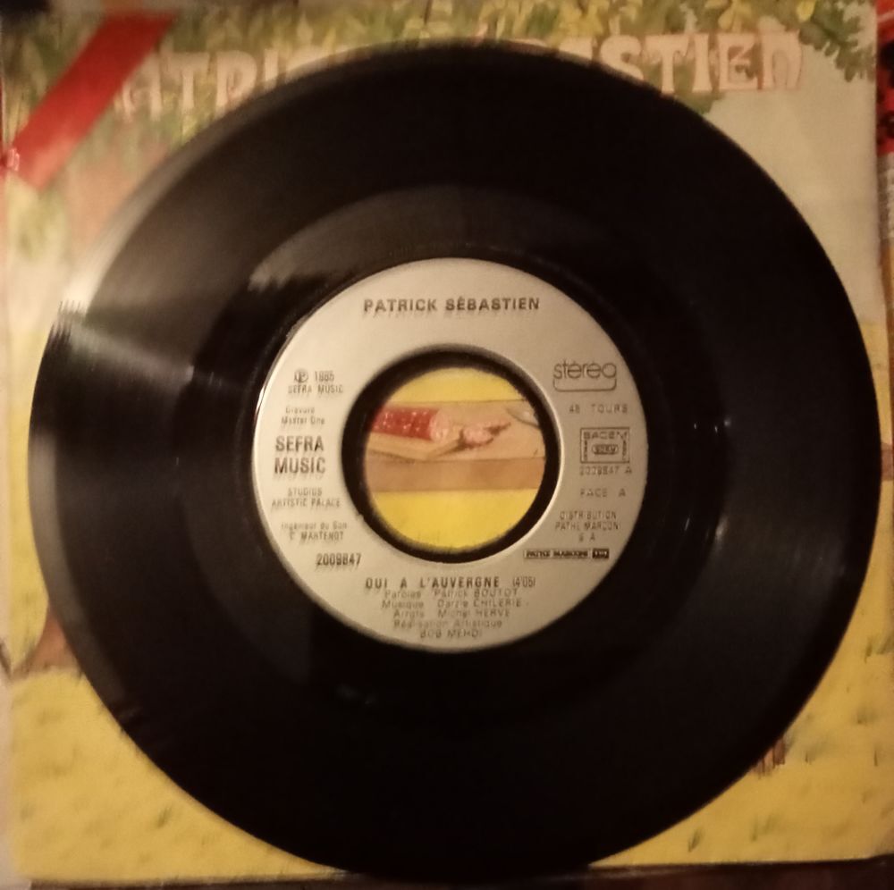 PATRICK SEBASTIEN / 5 X DISQUES VYNIL45 TOURS CD et vinyles
