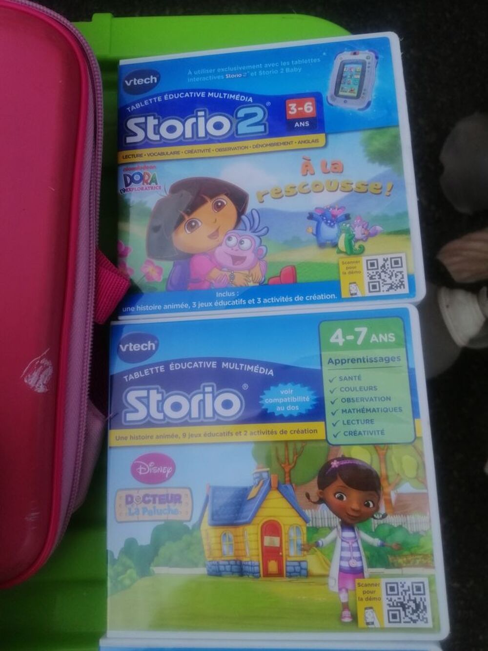 Storio 2 fille avec 4 jeux et sa pochette de rangement Consoles et jeux vidéos